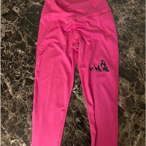 Pink Adidas leggings size Large